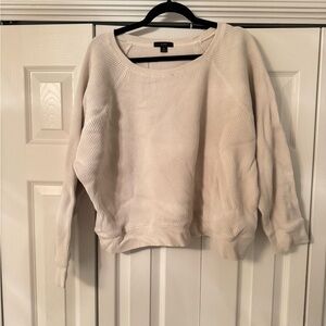Women's JCrew Cream Waffle Sweatshirt
